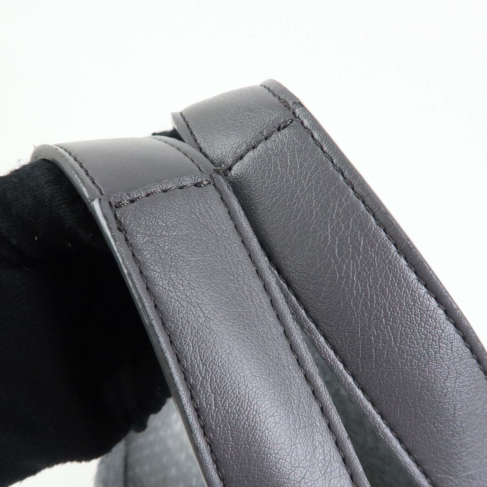 STELLA MCCARTNEY Felt Faux Leather Tote Bag Shoulder Bag  Gray