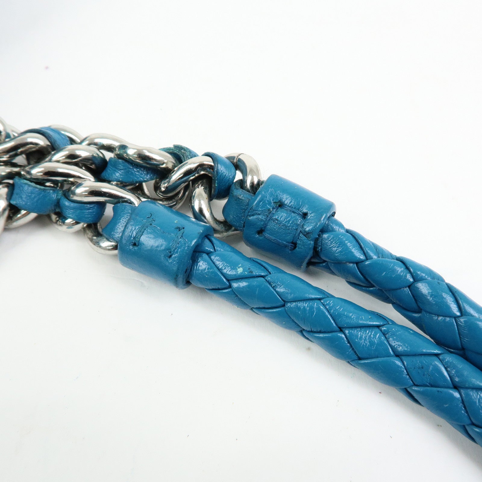 MIU MIU Matelasse Cloquet Nappa Leather Chain Shoulder Bag Turquoise