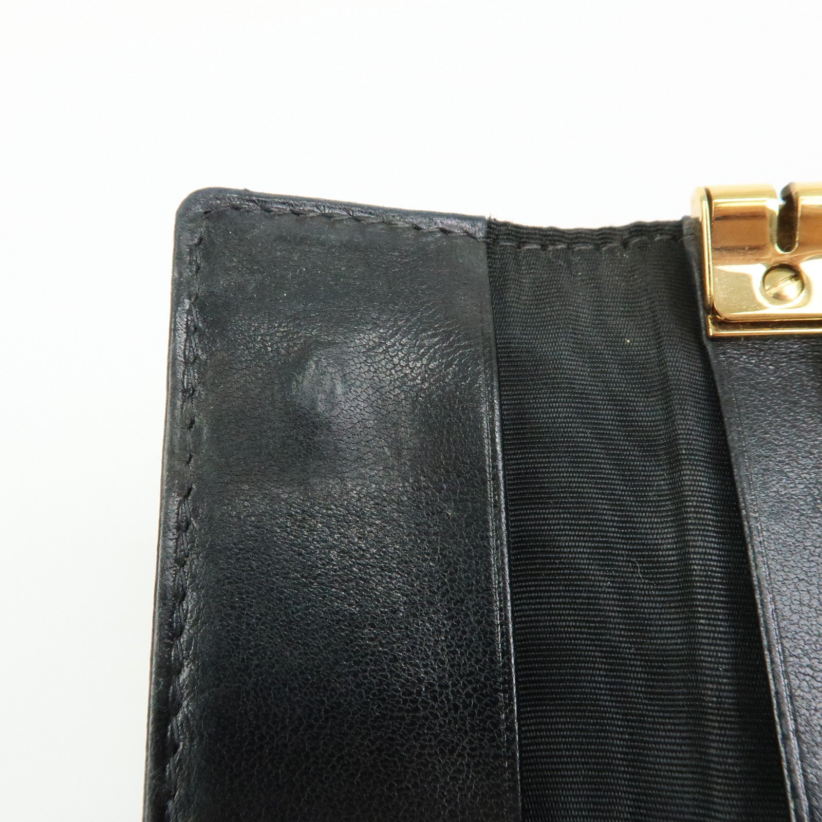 CHANEL COCO Mark Cavierskin Key Case Key Holder Black