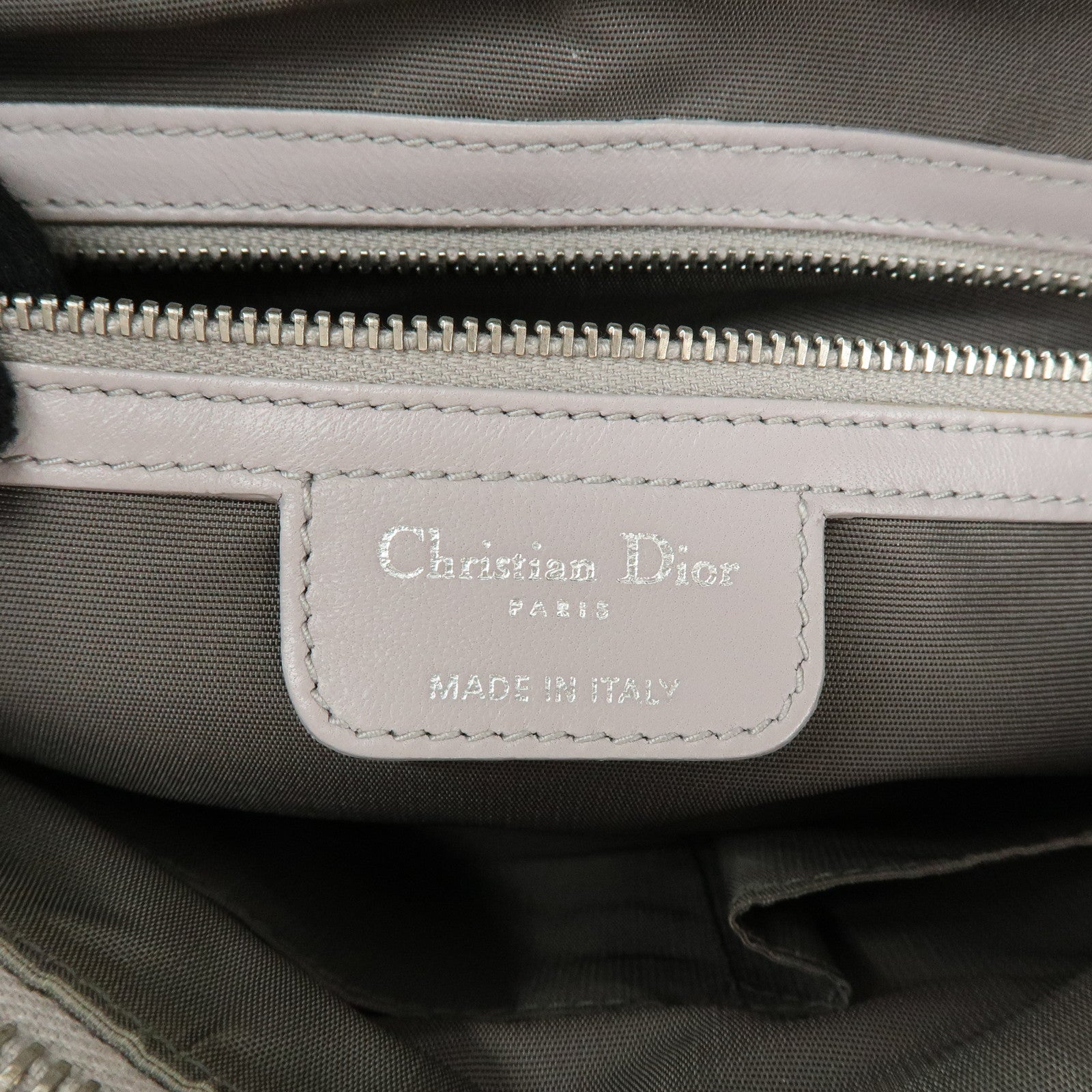 Christian Dior Granville Cannage Leather 2Way Hand Shoulder Bag Purple