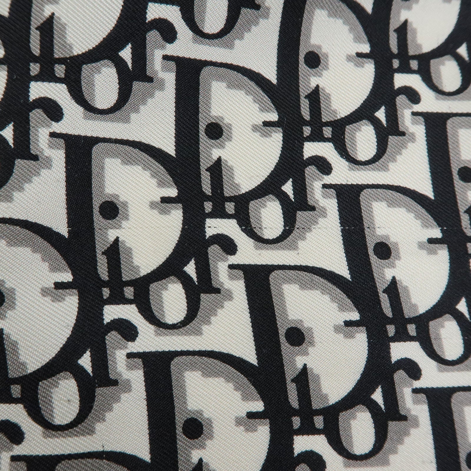 Christian Dior Trotter Silk 100% Scarf Black White