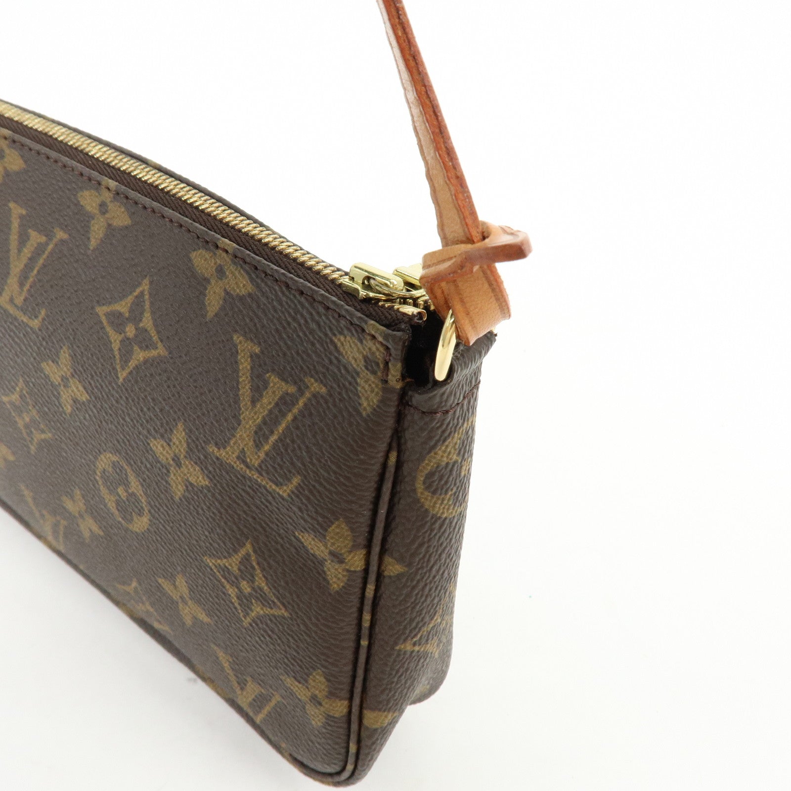 Louis Vuitton Monogram Pochette Accessoires Pouch Hand Bag Brown M51980