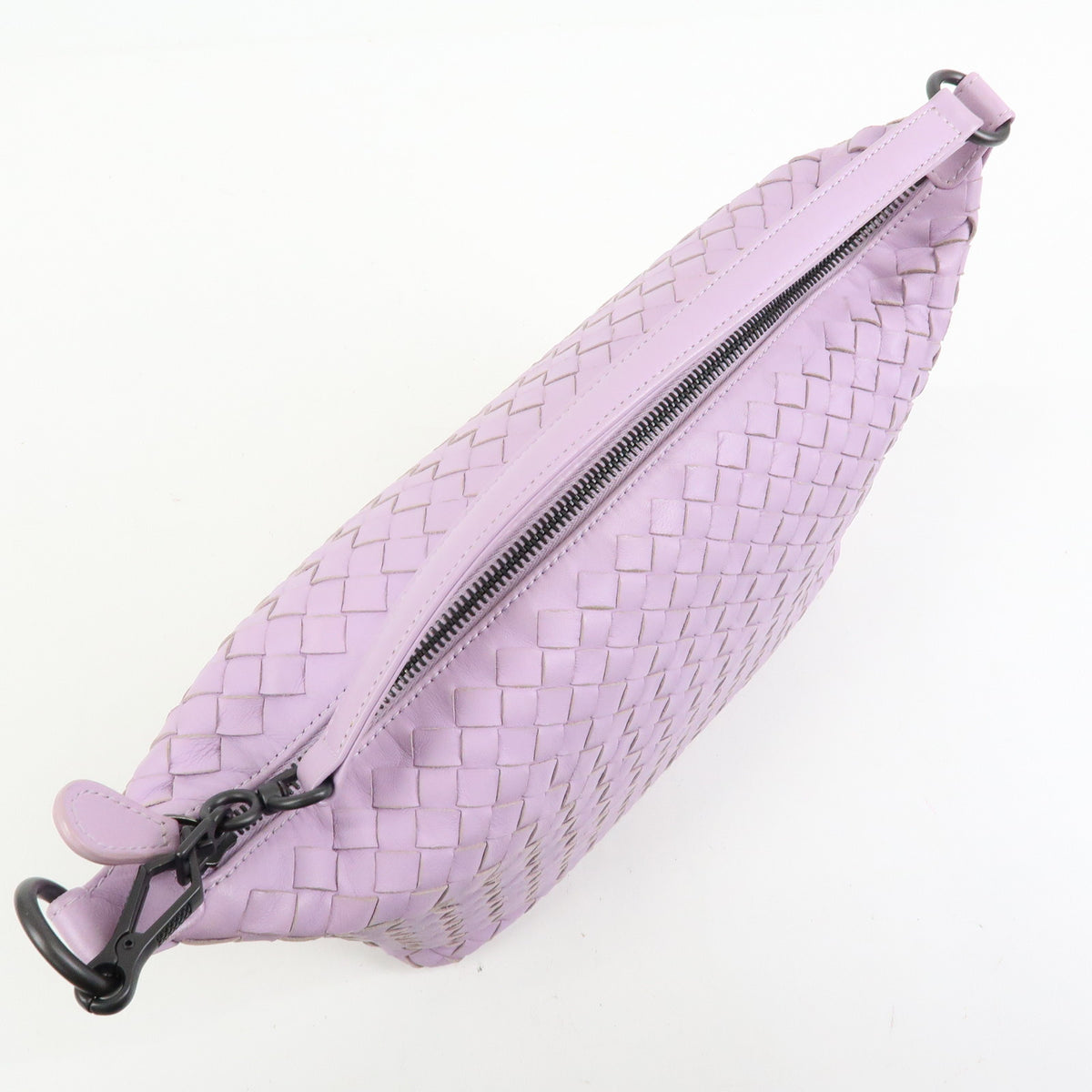 BOTTEGA VENETA Intrecciato Leather Shoulder Bag Lavender 239988