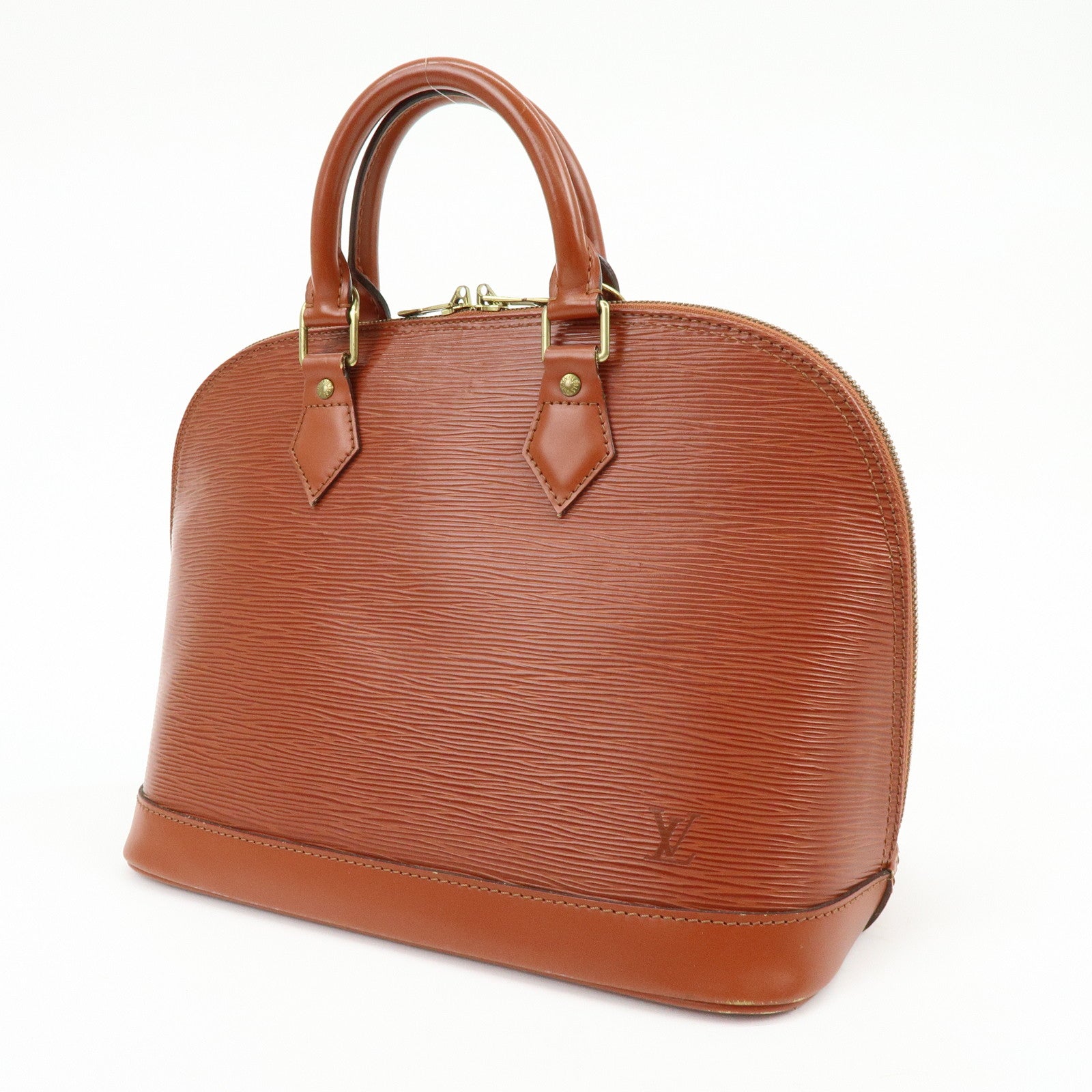 Louis Vuitton Epi Alma PM Leather Hand Bag Kenya Brown M52143