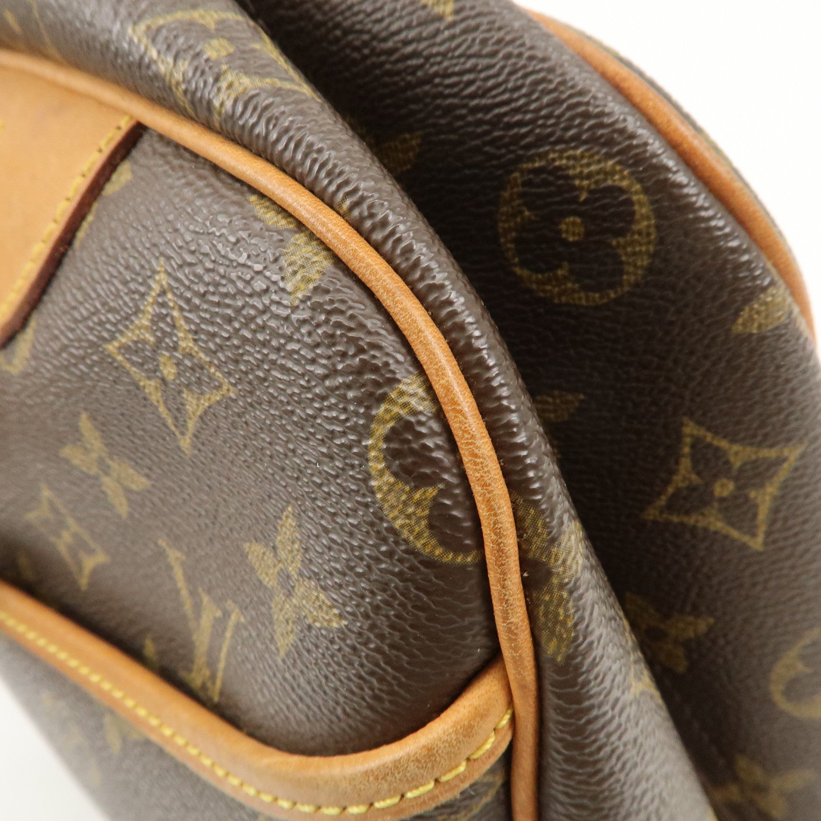 Louis Vuitton Monogram Deauville Hand Bag Brown M47270 Used