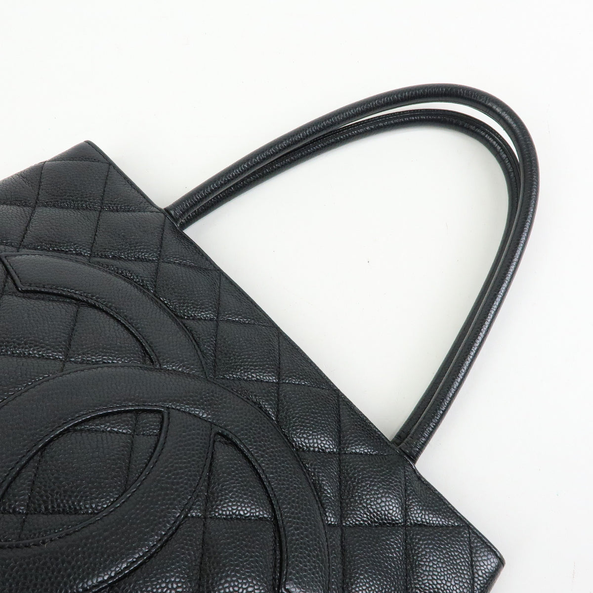 CHANEL Medallion Matelasse COCO Mark Tote Bag Hand Bag Black A01804