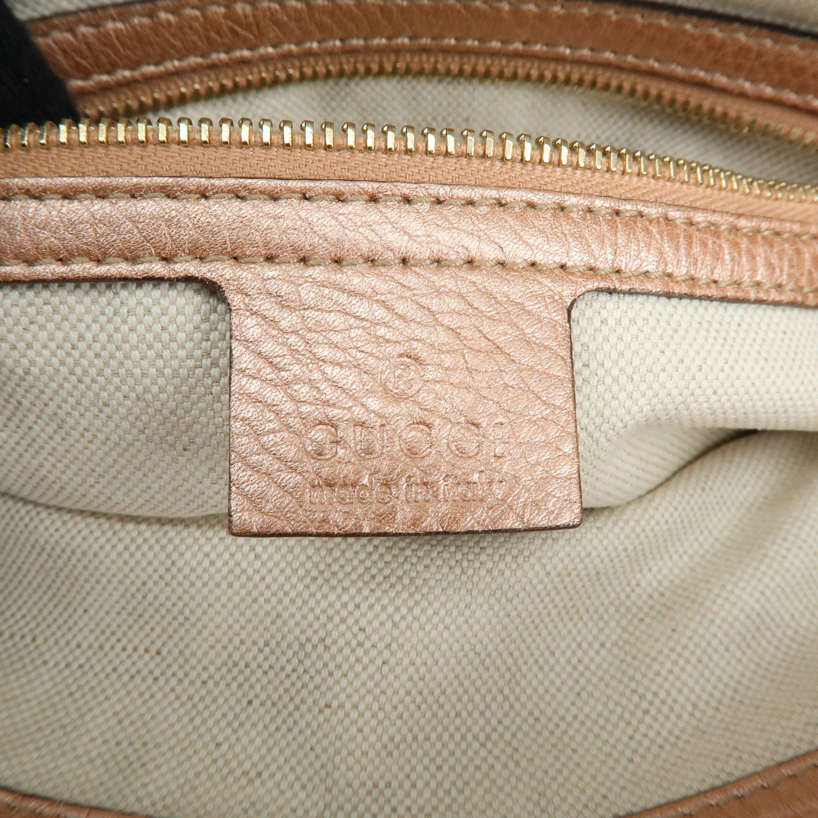 GUCCI Bamboo Interlocking G Leather 2Way Bag Hand Bag Pink 282300
