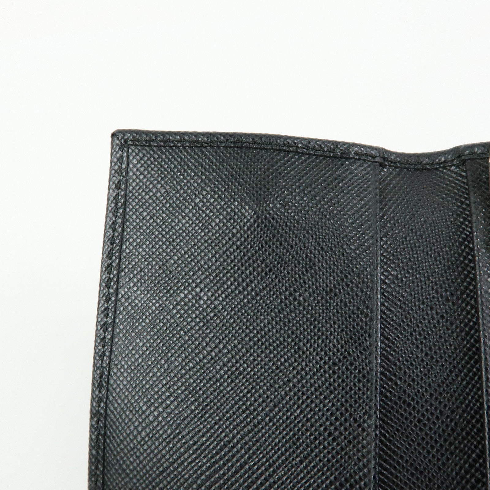 PRADA Saffiano Leather 6 Rings Key Case Key Holder Black