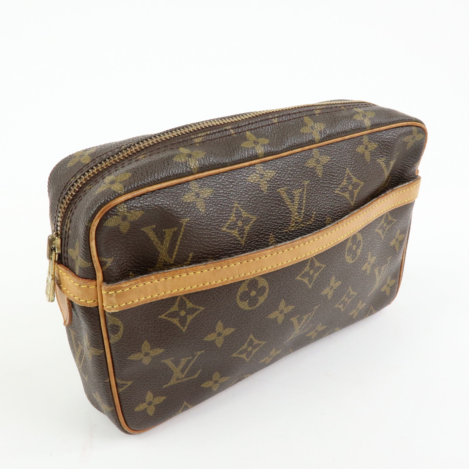 Louis Vuitton Monogram Compiegne 23 Pouch Clutch Bag Brown M51845