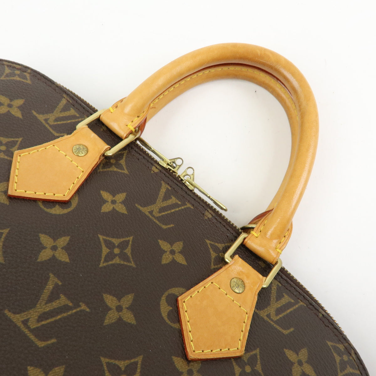 Louis Vuitton Monogram Alma PM Canvas Leather Hand Bag Brown M51130