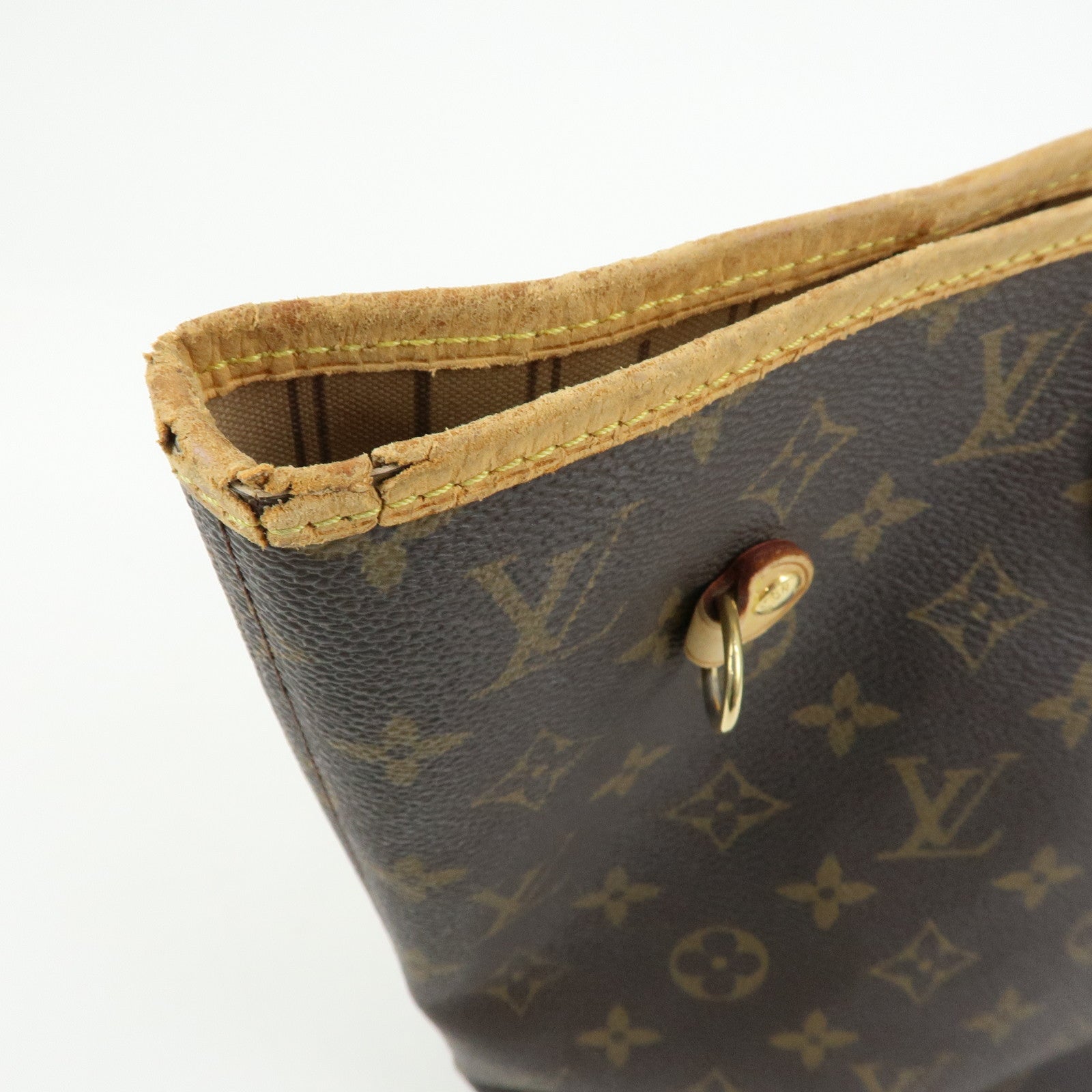 Louis Vuitton Monogram Neverfull MM Tote Shoulder Bag Brown M40156