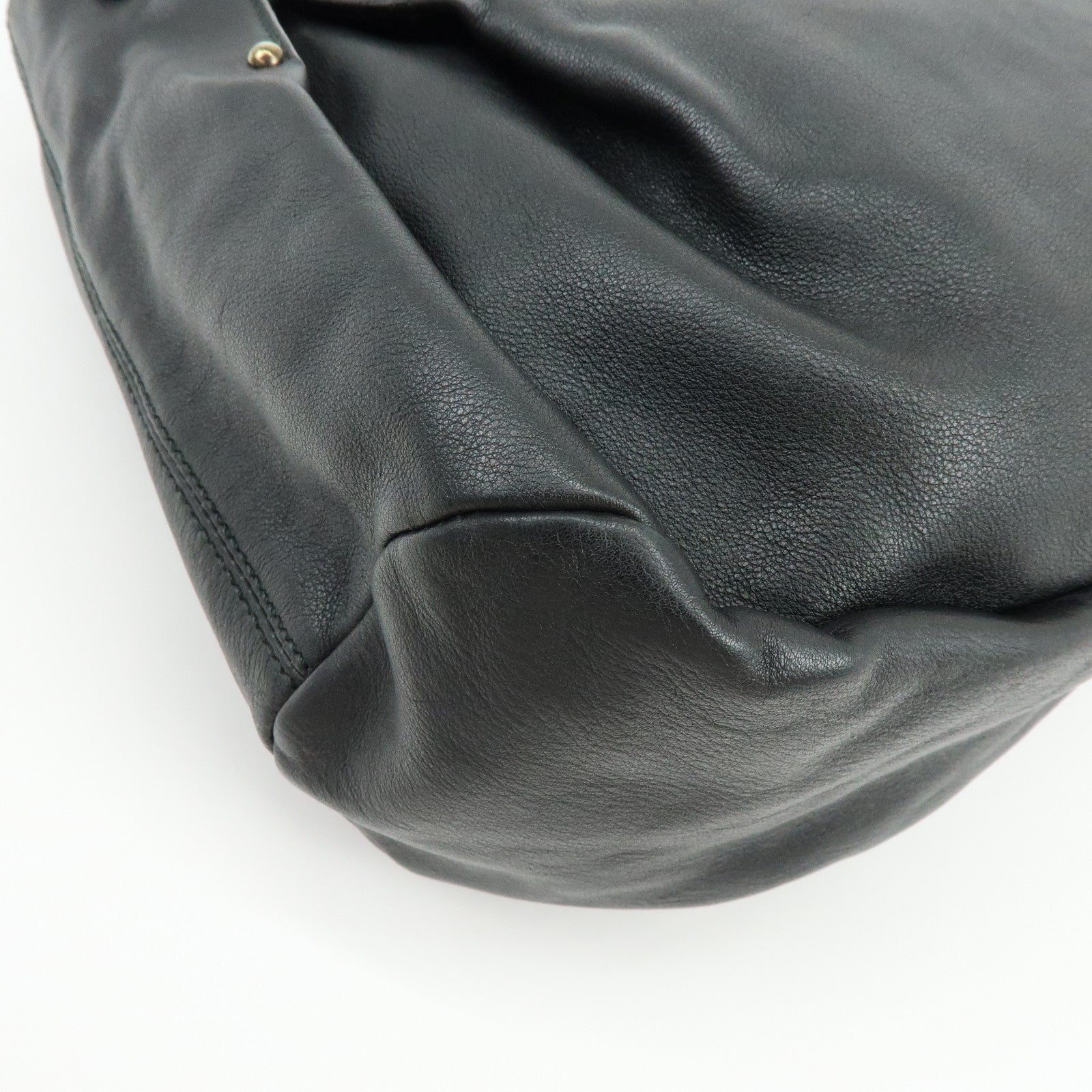 Ferragamo Vara Ribbon Leather Tote Bag Hand Bag Black