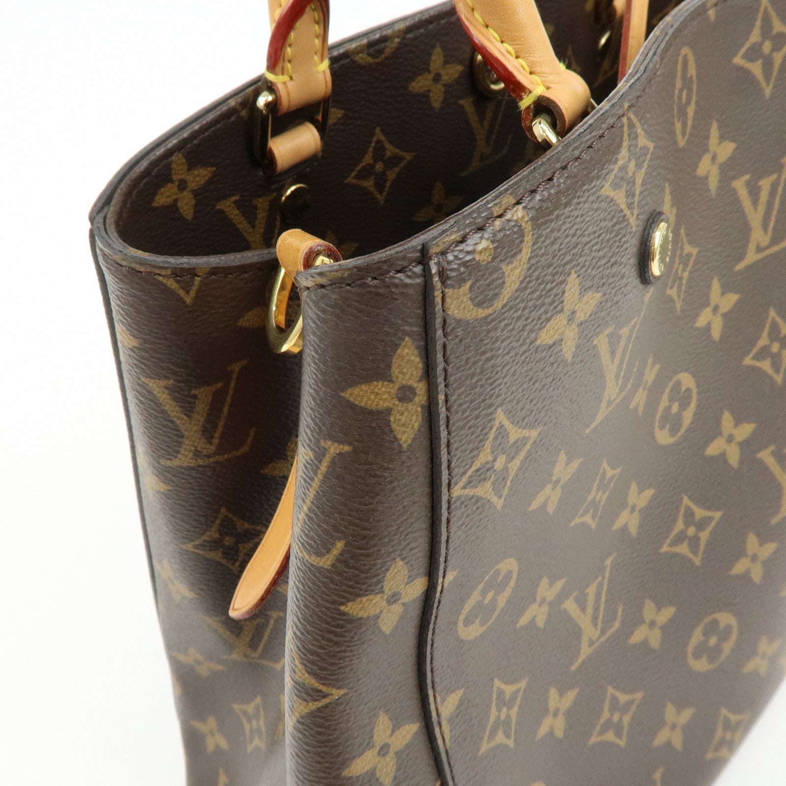 Louis Vuitton Monogram Montaigne MM 2Way Bag Hand Bag Brown M41056