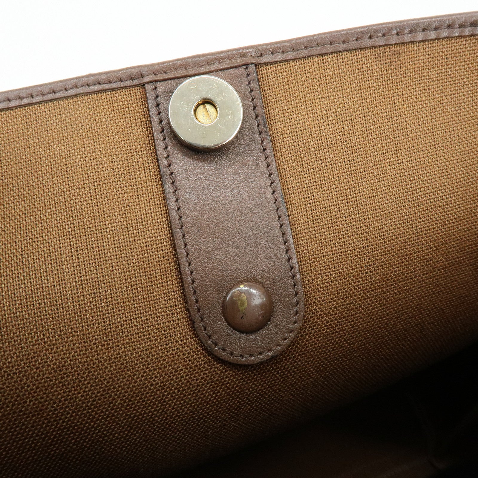 Christian Dior Honeycomb PVC Leather Shoulder Bag Brown Black