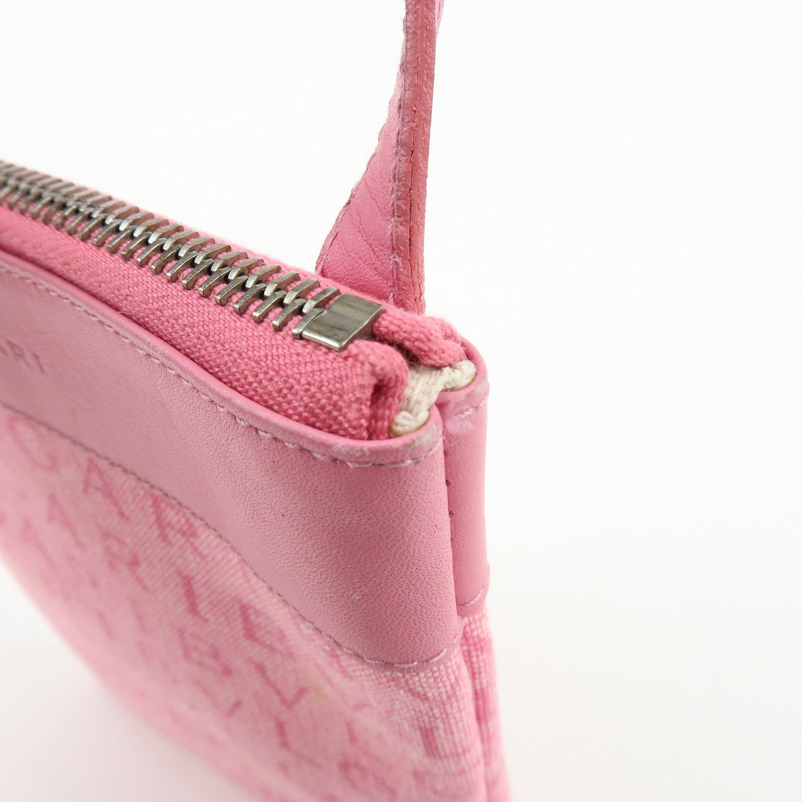 BVLGARI Logomania Canvas Leather Shoulder Bag Crossbody Bag Pink