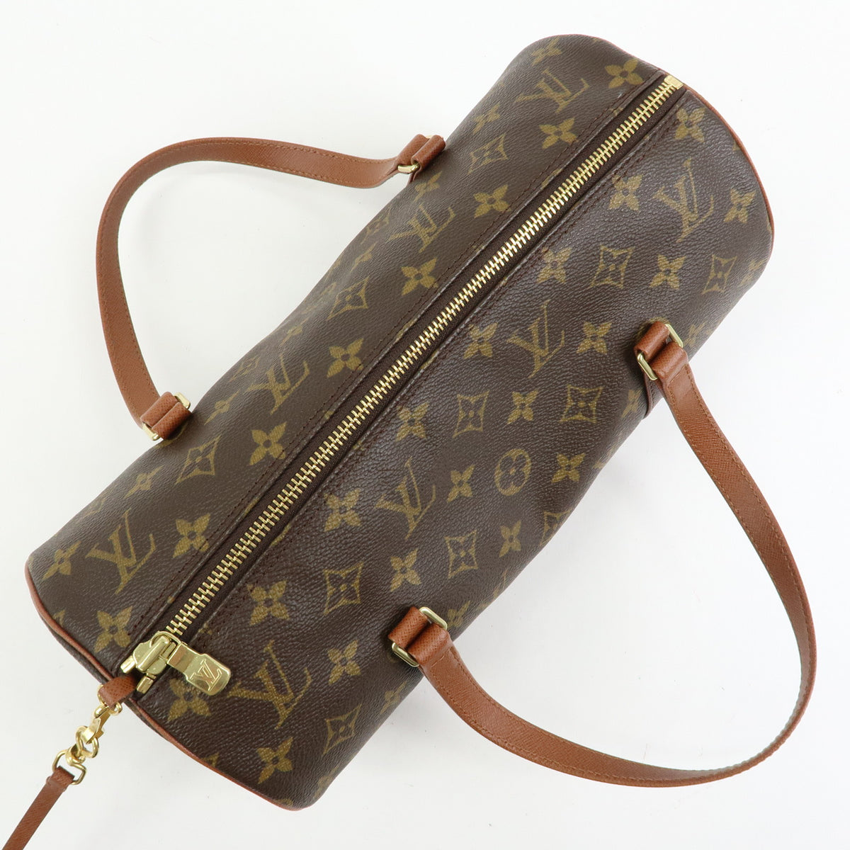 Louis Vuitton Monogram Papillon 30 Hand Bag Brown M51365