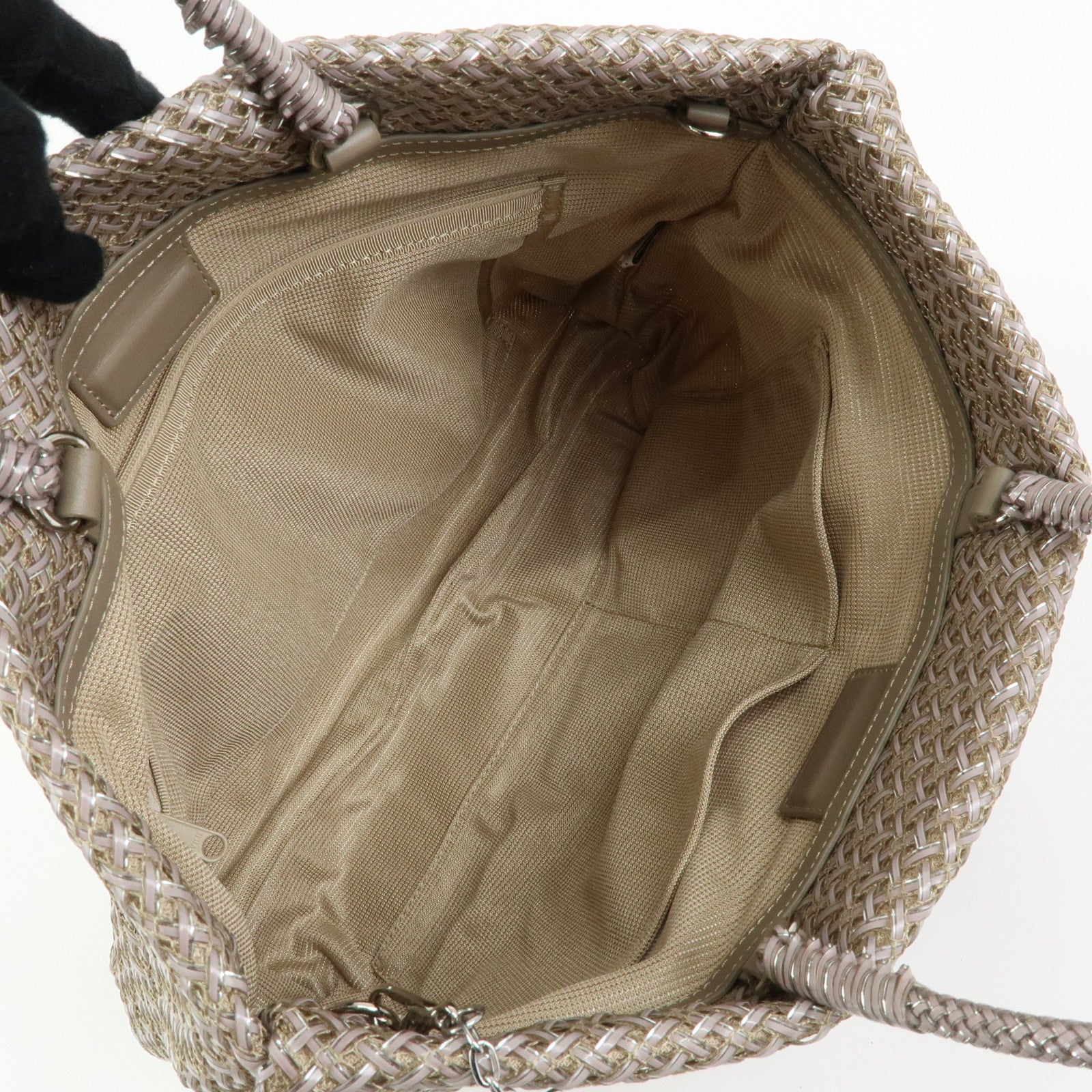 ANTEPRIMA PVC Wire Bag 2Way Bag Hand Bag Shoulder Bag Beige