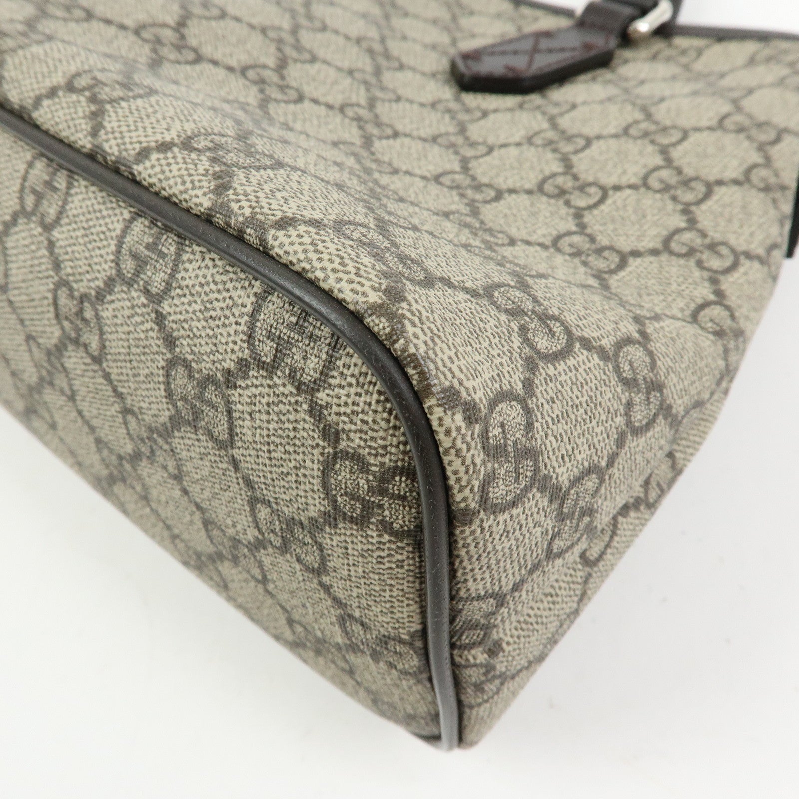 GUCCI GG Supreme 2Way Bag Hand Bag Shoulder Bag Beige Brown 429019
