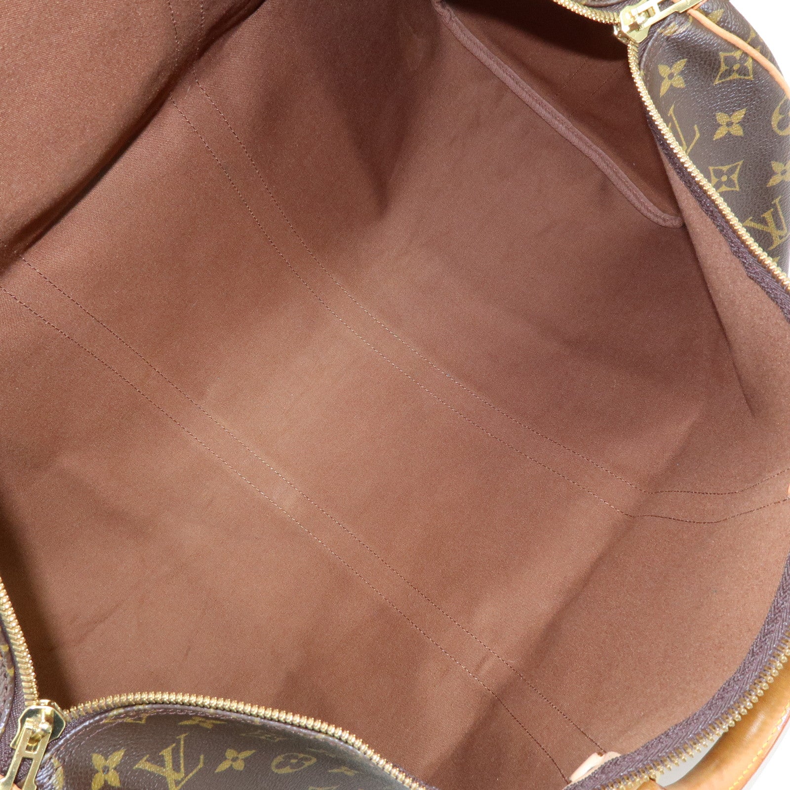 Louis Vuitton Monogram Keep All Bandouliere 55 Boston Bag Brown M41414