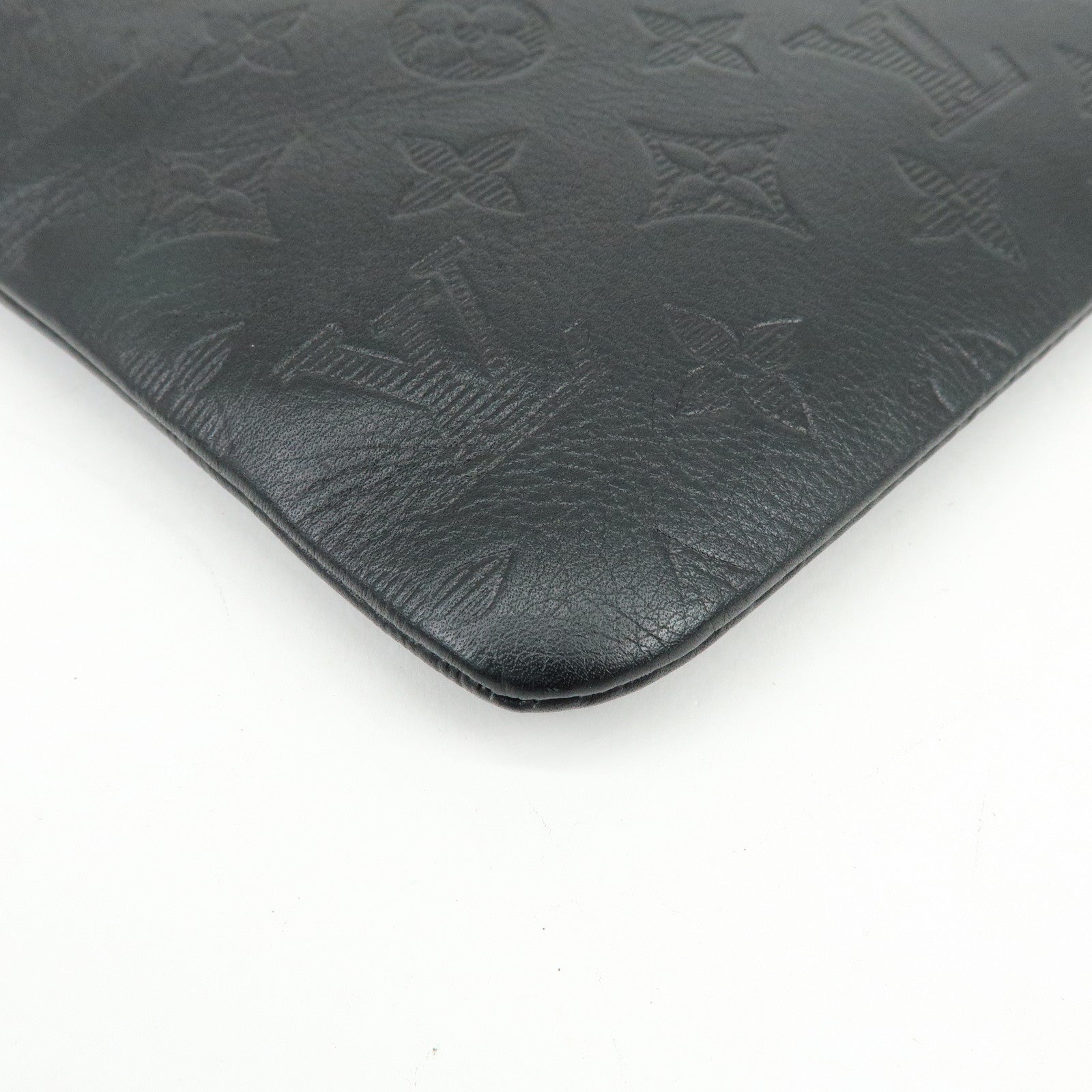 Louis Vuitton Monogram Shadow Pochette Discovery Cluth Bag Black M62903