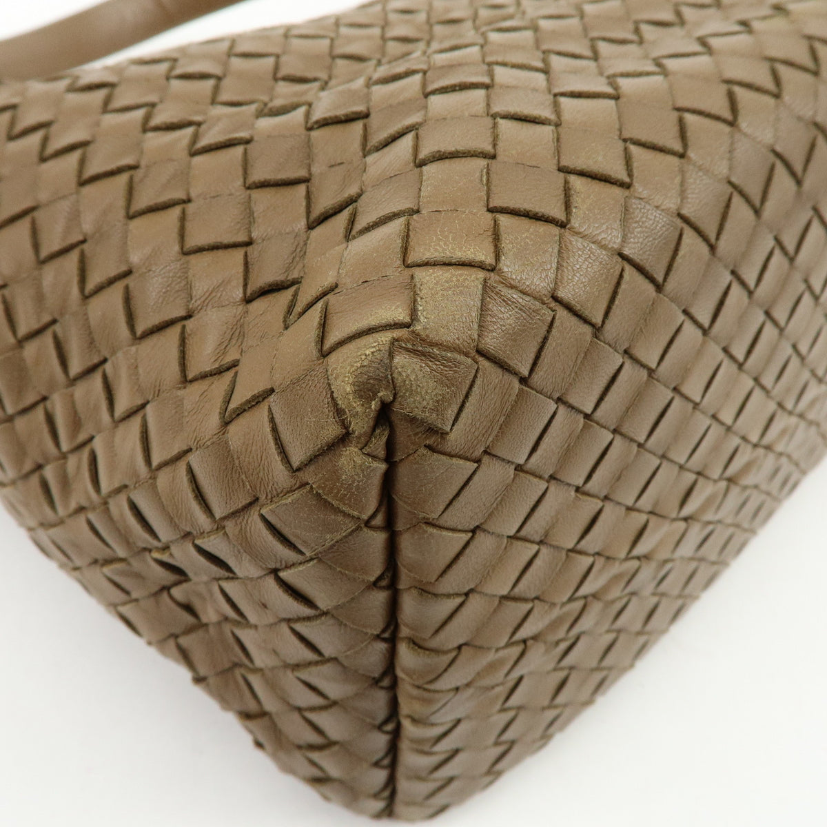 BOTTEGA VENETA Intrecciato Leahter Shoulder Bag Tote Bag Cafe Brown