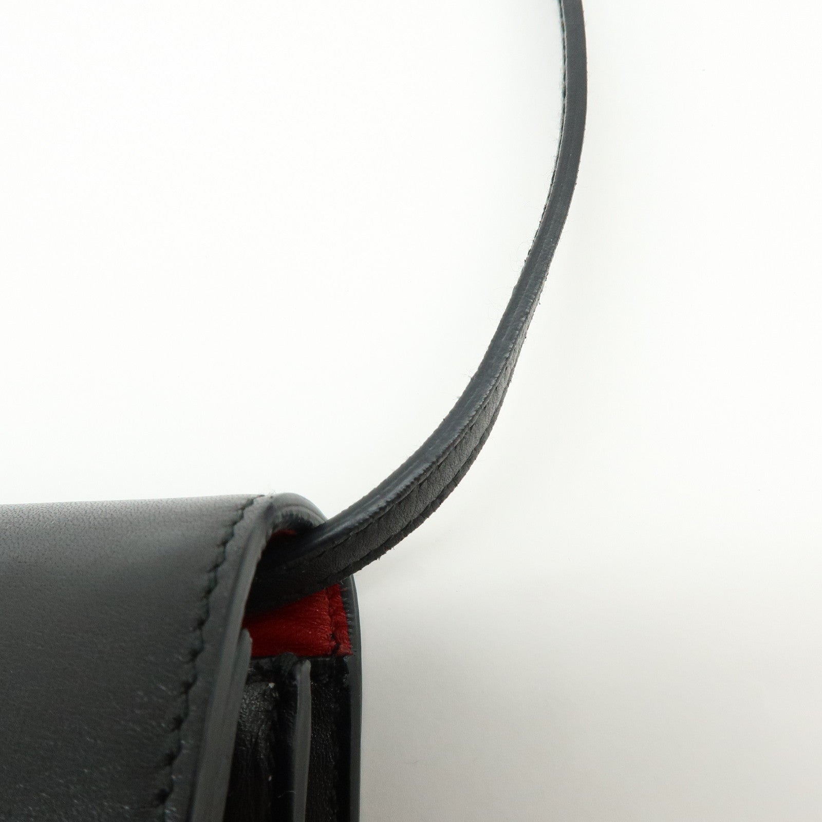 PRADA Leather 2Way Mini Shoulder Crossbody Bag Clutch Bag Black BT1031