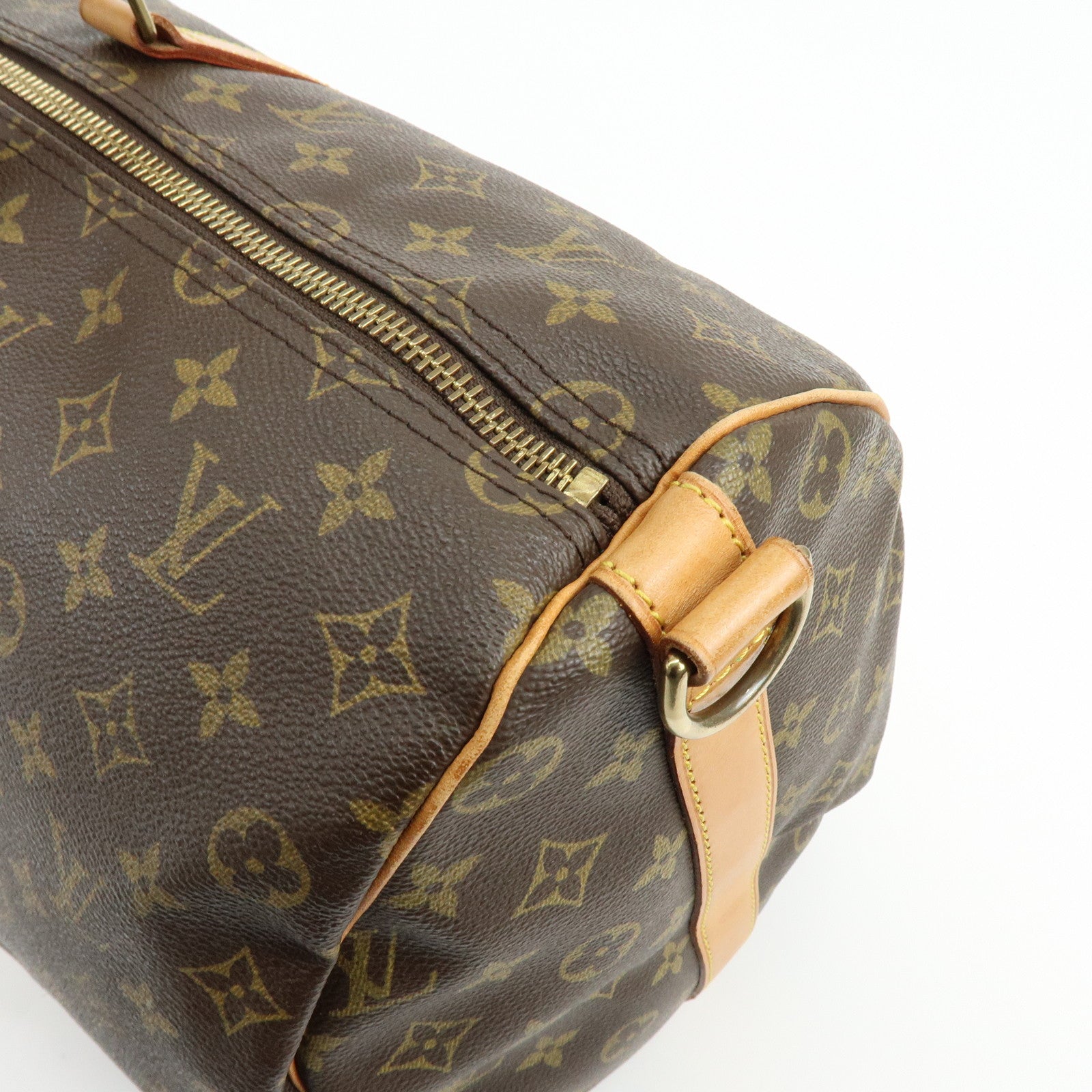 Louis Vuitton Monogram Keep All Bandouliere 50 Boston Bag Brown M41416