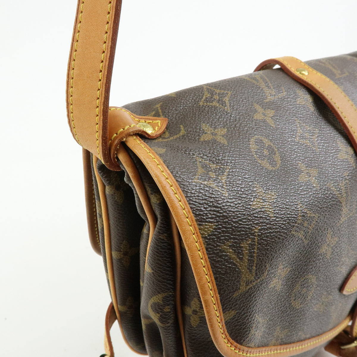Louis Vuitton Monogram Saumur 30 Canvas Shoulder Bag Brown M42256