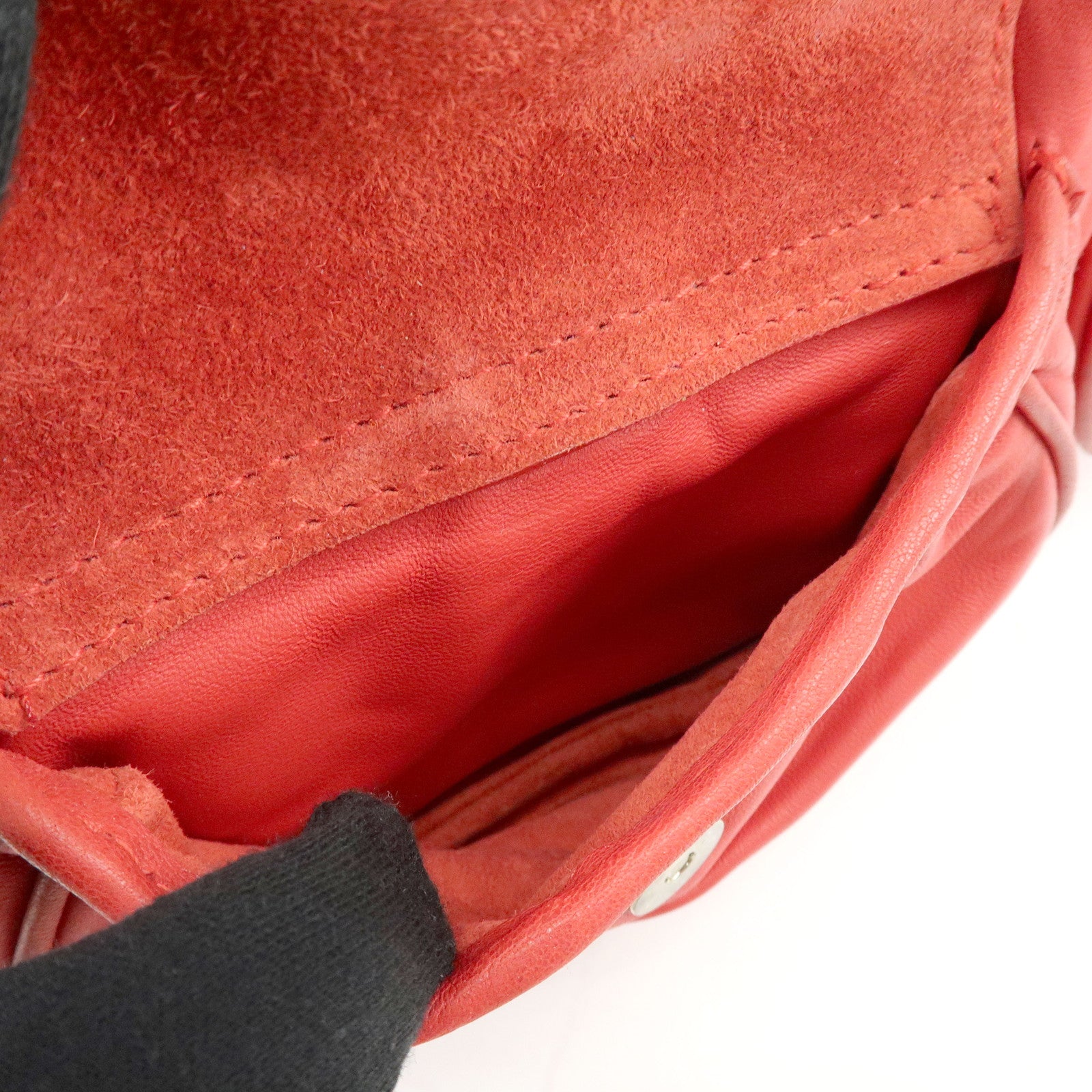 Christian Dior My Dior Logo Leather Hand Bag Satchel Bag Red