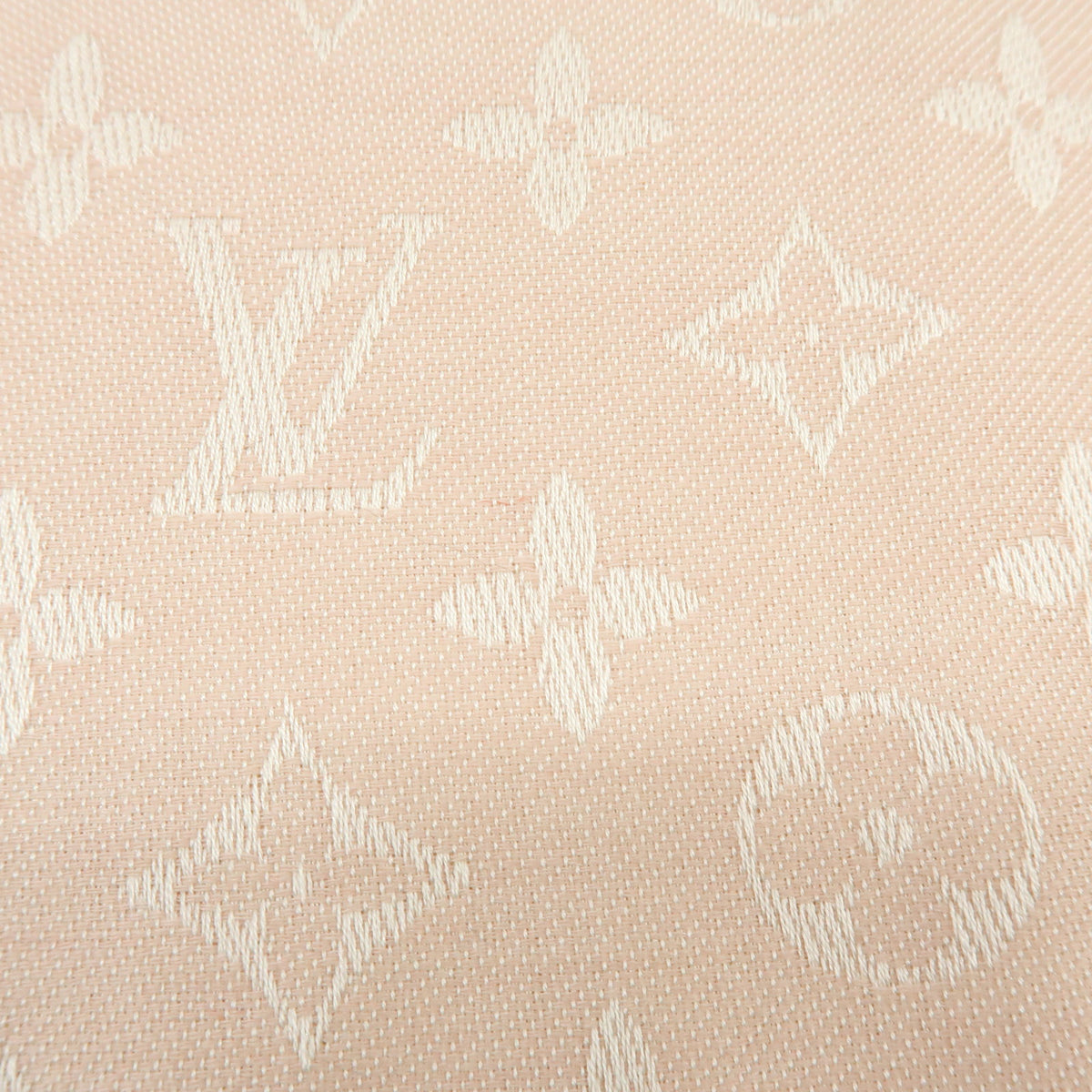 Louis Vuitton Monogram Silk Wool Scarf Shawl Light Pink