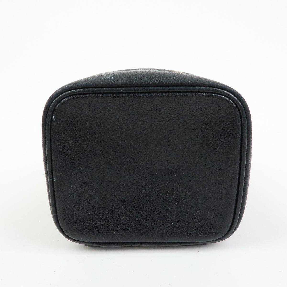 CHANEL COCO Mark Caviarskin Vanity Bag Cosmetic Bag Black A01998