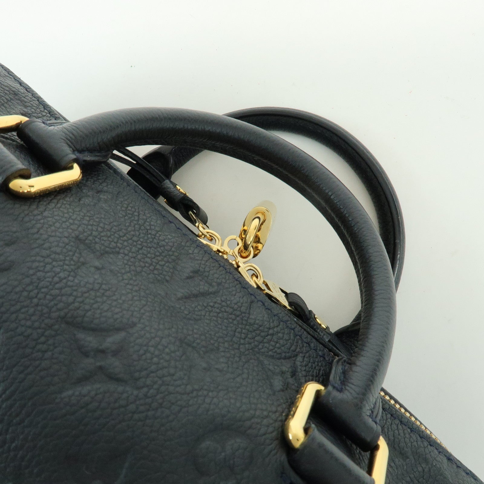 Louis Vuitton Monogram Empreinte Speedy Bandouliere 25 Navy M40762