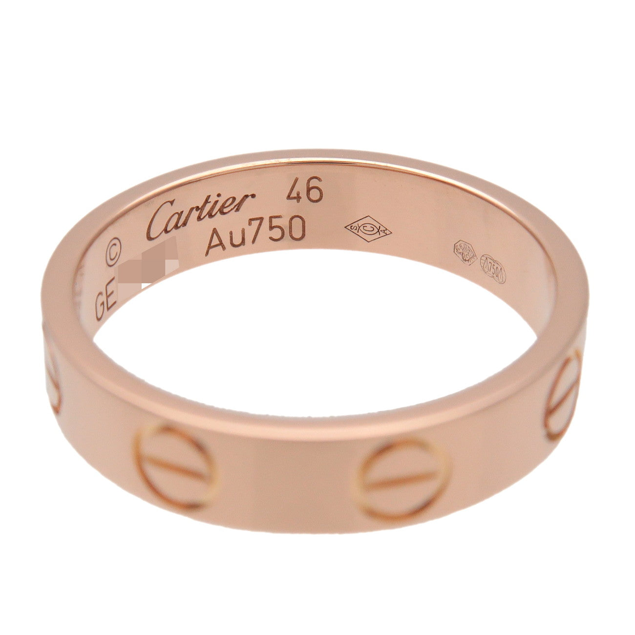 Cartier Mini Love Ring K18 750YG #46 US3.75 EU46 HK7.5