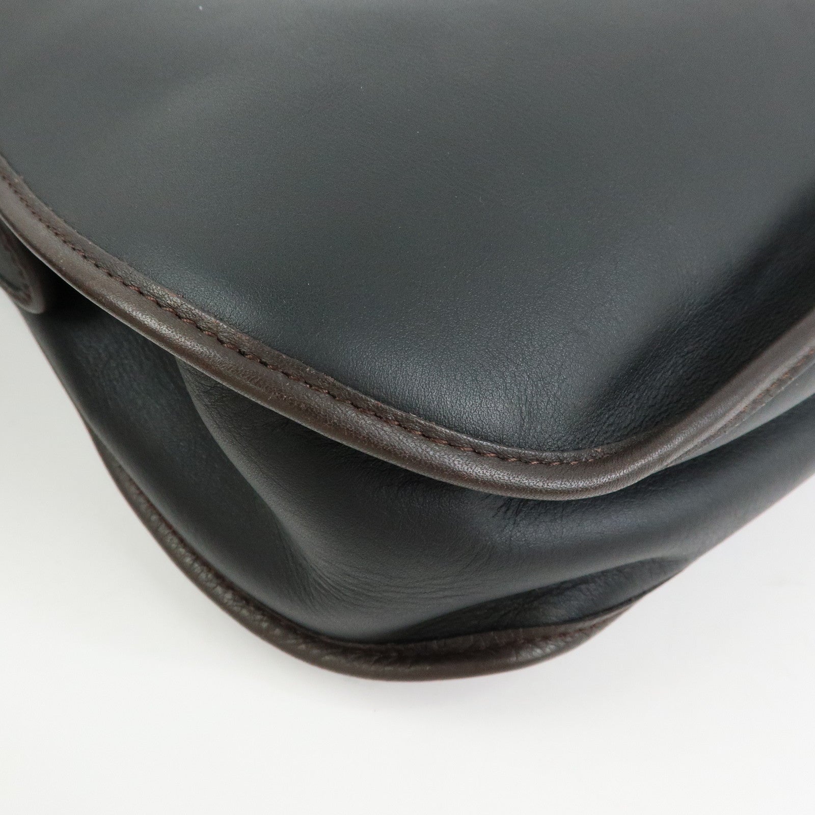 LOEWE Anagram Leather Sophia Shoulder Bag Crossbody Bag Black Brown