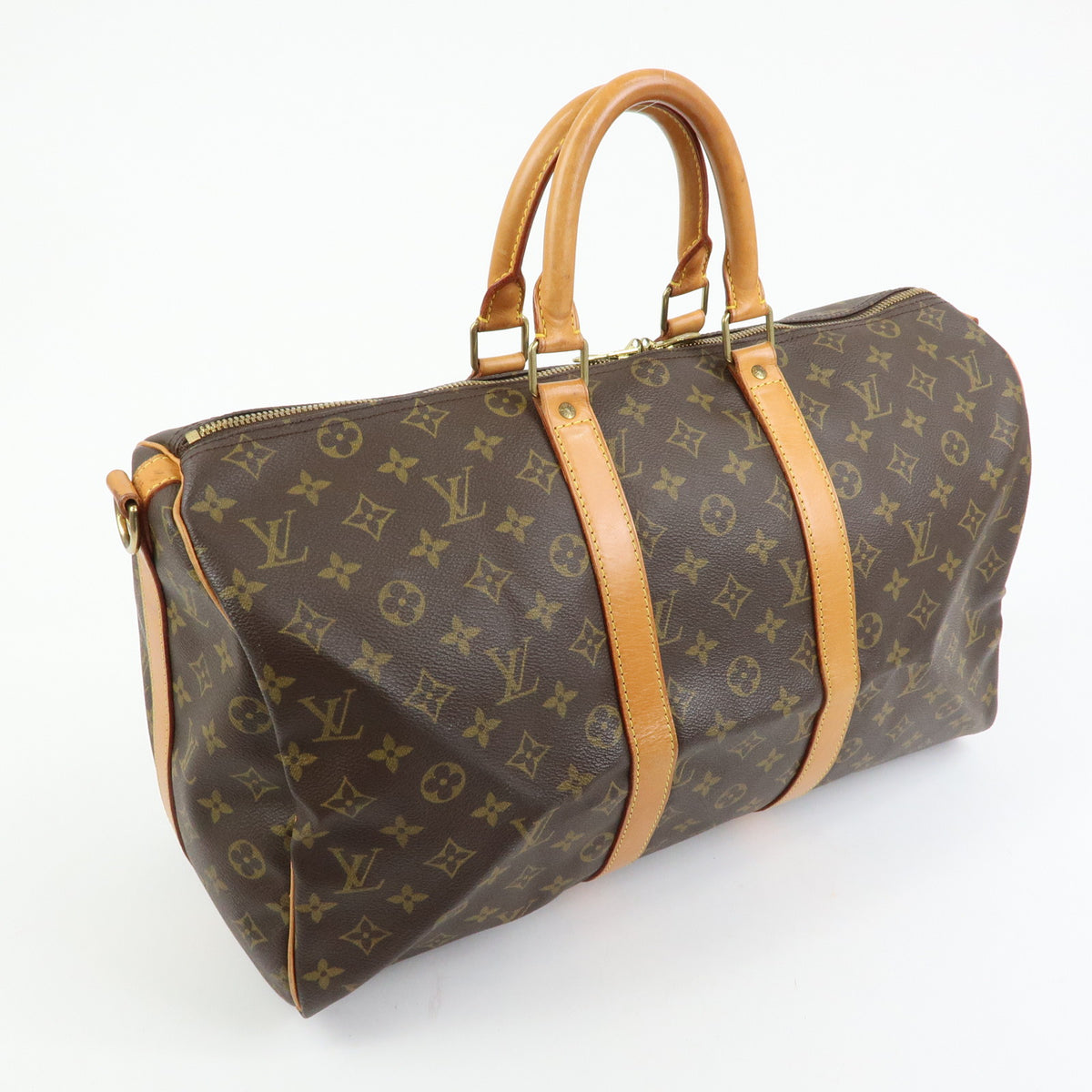 Louis Vuitton Monogram Keep All Bandouliere 45 Boston Bag M41418