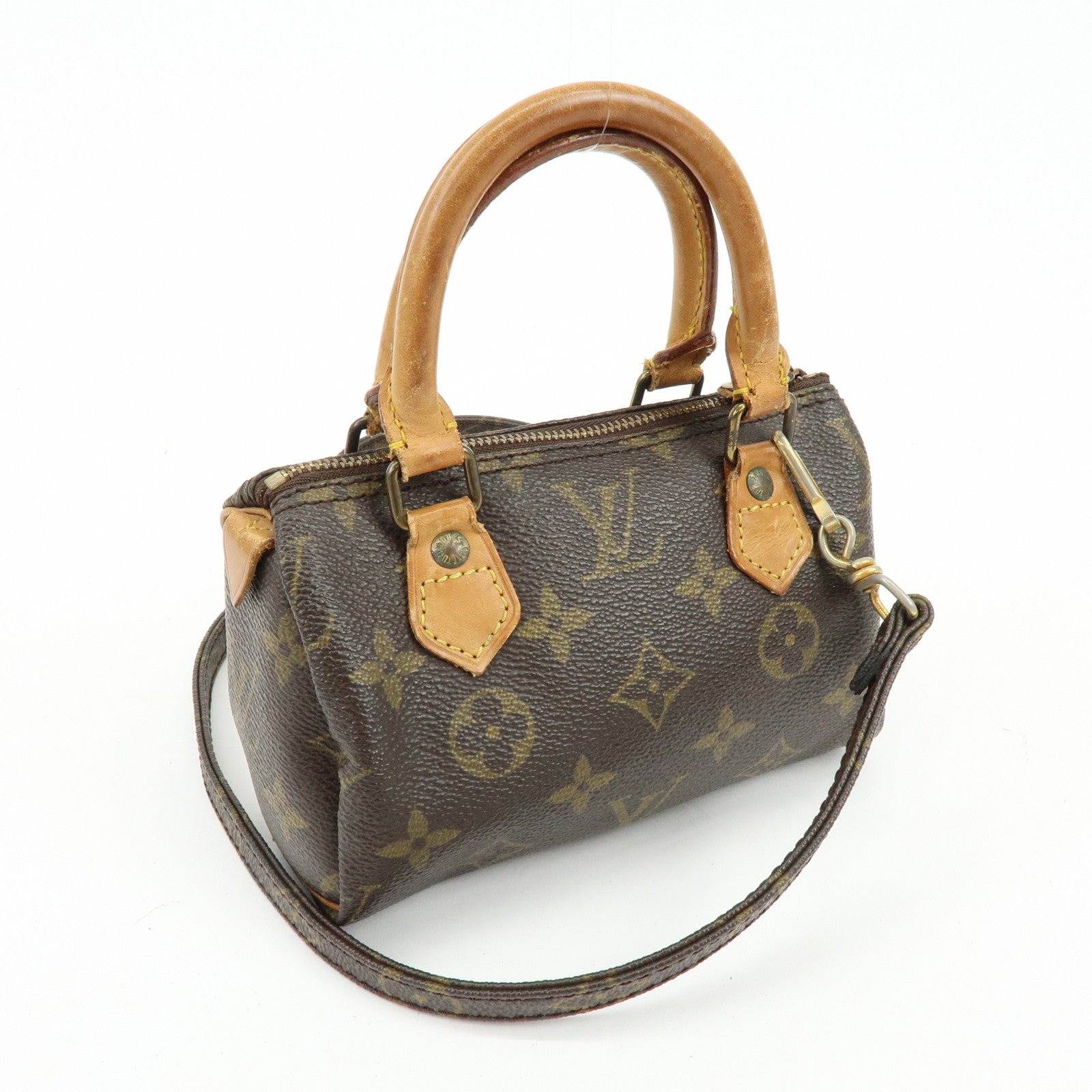 Louis Vuitton Monogram Mini Speedy Hand Bag Brown M41534 J75011 Lot