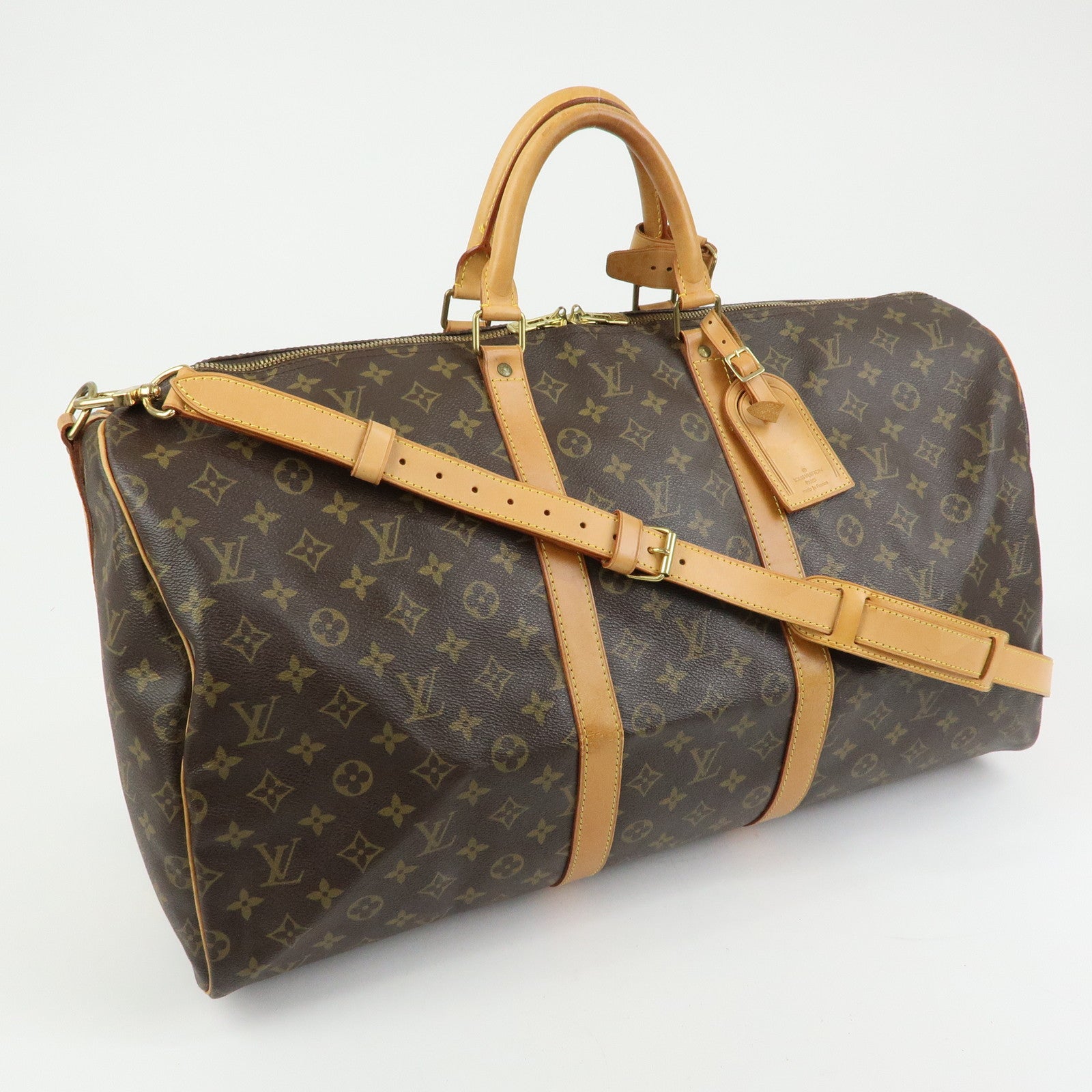 Louis Vuitton Monogram Keep All Bandouliere 55 Boston Bag M41414