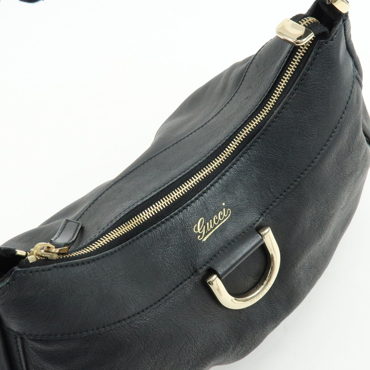 GUCCI Abbey Leather Shoulder Bag Hand Bag Black 189833