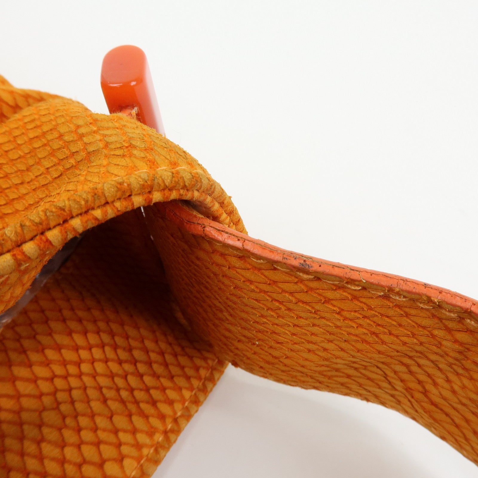 LOEWE Logo Suede Shoulder Bag Tote Bag Hand Bag Orange