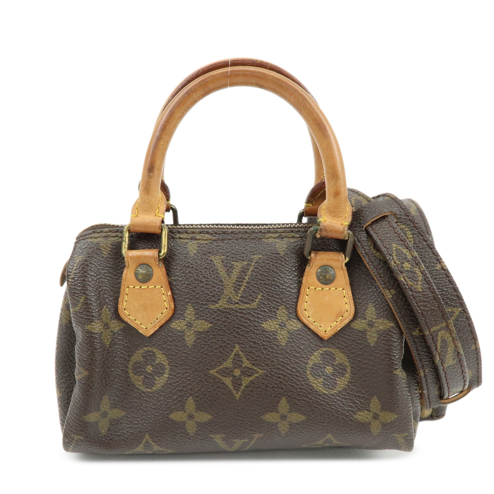 Louis Vuitton Monogram Mini Speedy Hand Bag Brown M41534 J75011 Lot