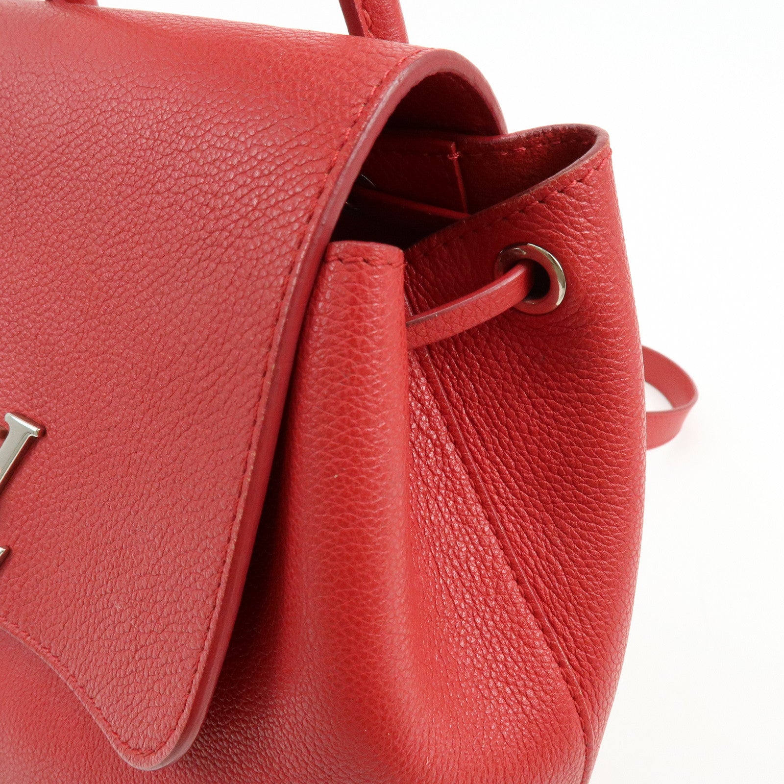 Louis Vuitton Lockme Taurillon Leather Backpack Rucksack Ruby M41818