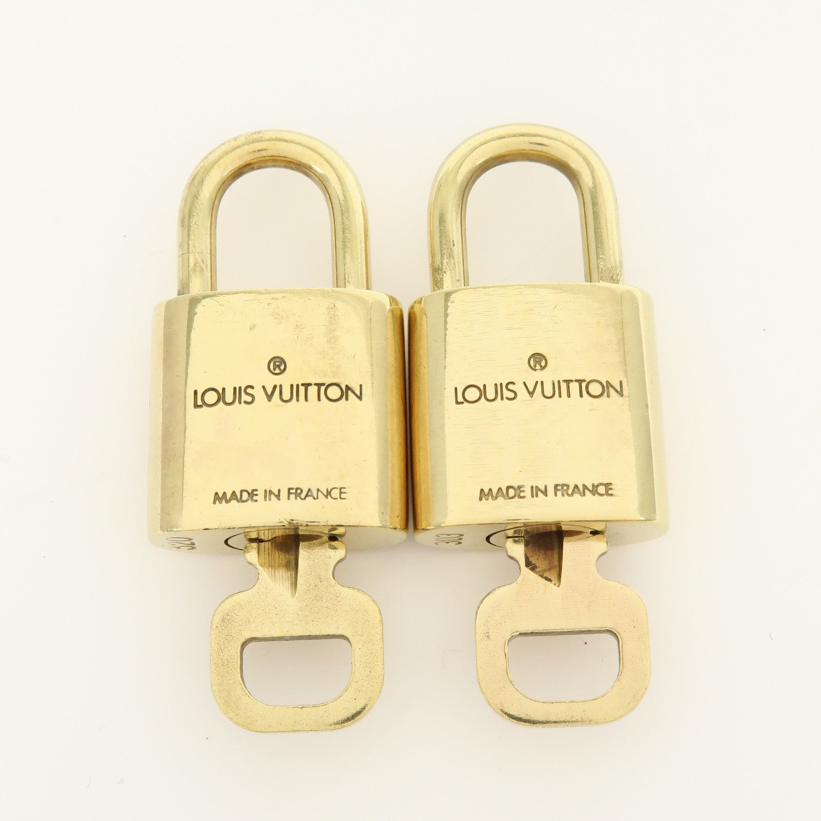 Louis Vuitton Lot of 10 Lock & Key Cadena Key Lock Gold