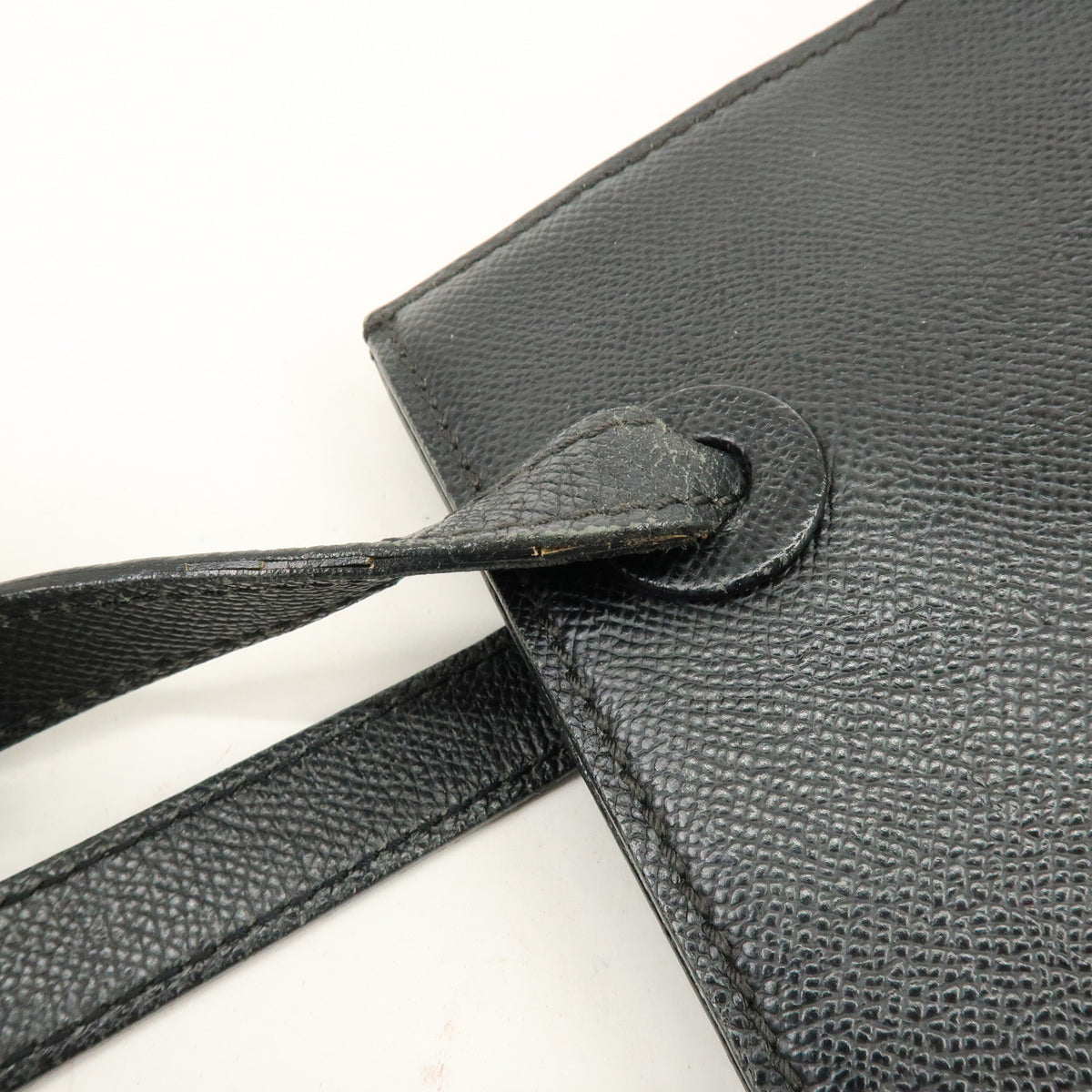 CHANEL Logo Caviarskin Tote Bag Shoulder Bag Black