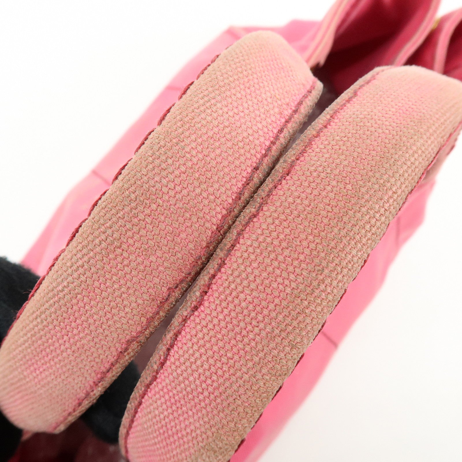 PRADA Canapa Triangle Logo Canvas 2Way Bag Hand Shoulder Bag Pink