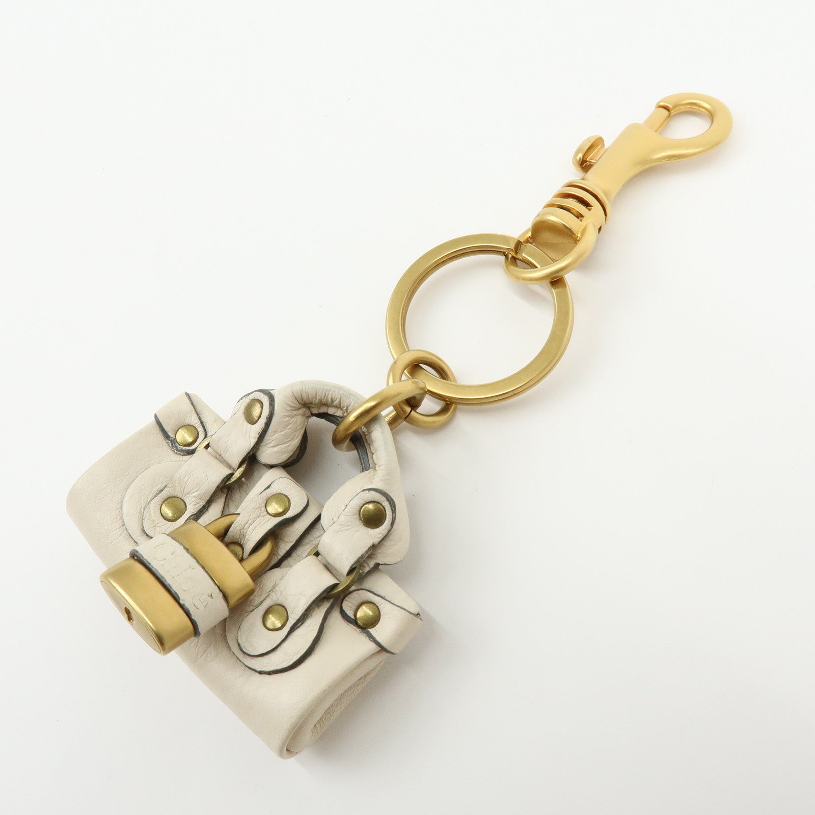Chloe Mini Paddington Leather Metal Bag Charm Key Charm 7APC96 7E422