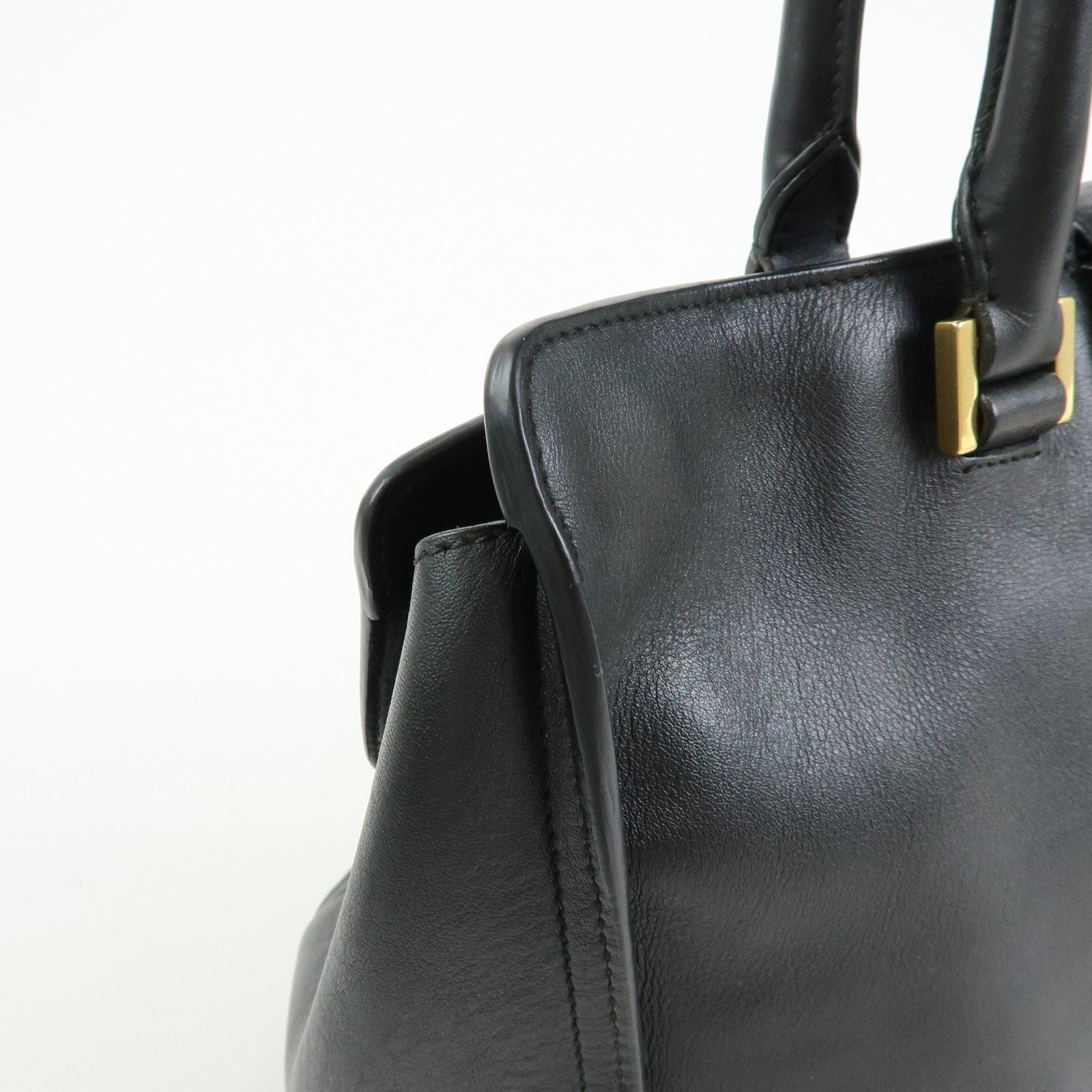 SAINT LAURENT PARIS Petit Cabas Y Line Leather 2WayBag Black 311210