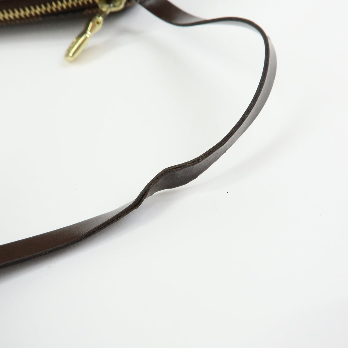 Louis Vuitton Damier Canvas Leather Mini Pouch for Papillon Bag Brown