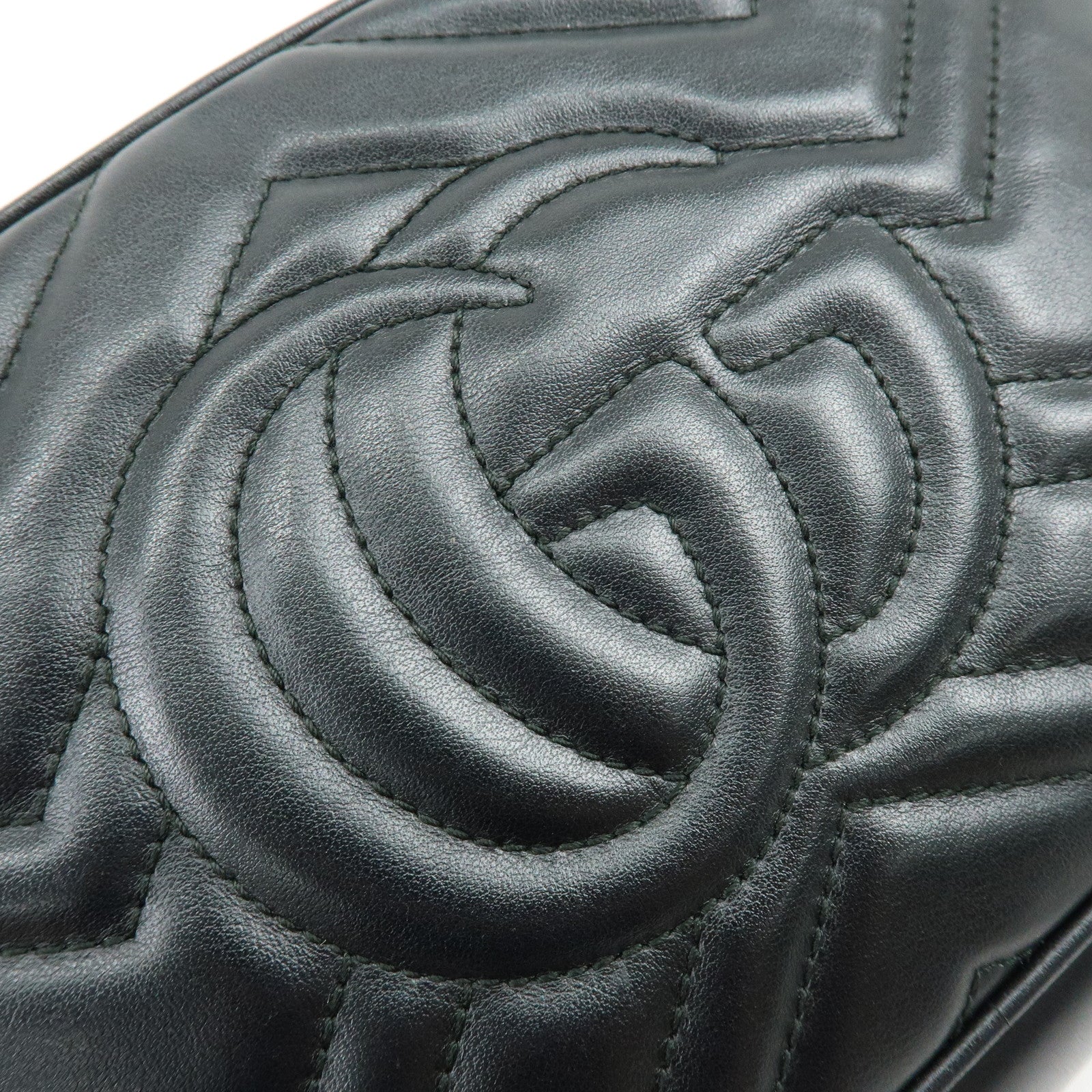 GUCCI GG Marmont Leather Shoulder Bag Crossbody Bag Black 447632