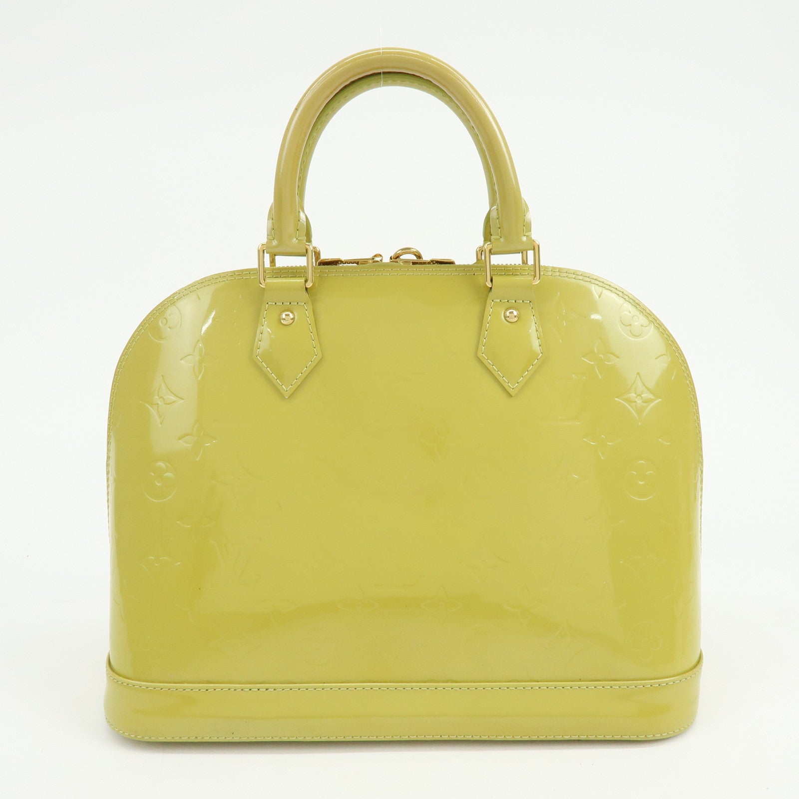 Louis Vuitton Monogram Vernis Alma PM Hand Bag Vert Impression M91615