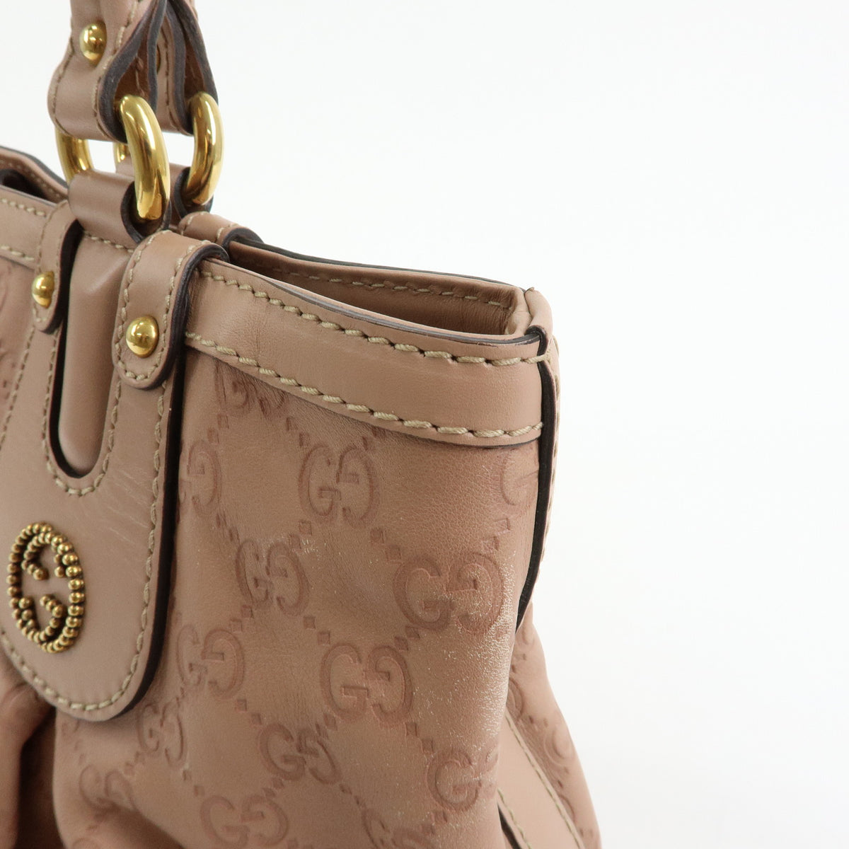 GUCCI Scarlett Guccissima Leather Tote Bag Hand Bag Pink 269953
